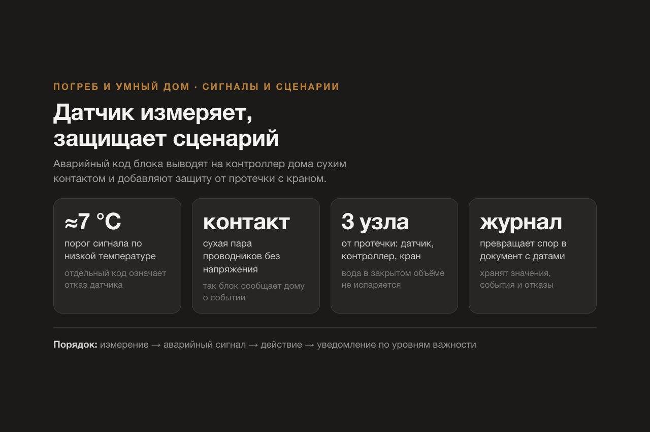 Винный погреб и умный дом: как связать сигналы оборудования с действием, а не только с уведомлением
