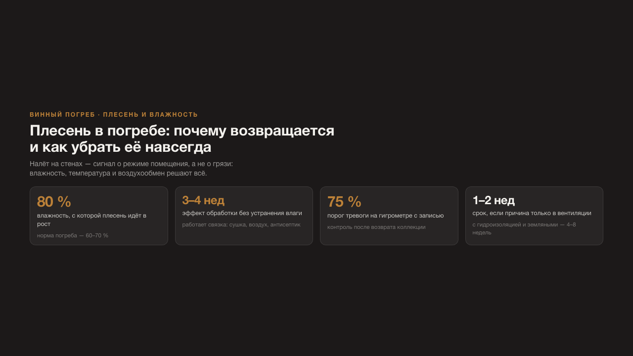 Плесень в винном погребе: почему появляется, чем обработать и как убрать навсегда